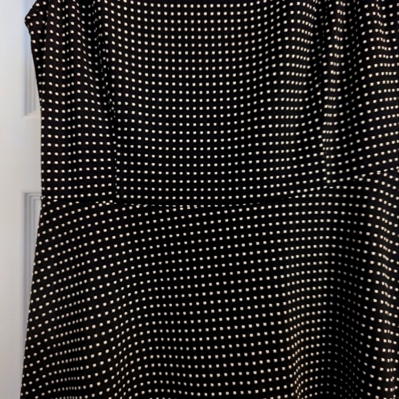 WMN'S MERONA Hgh Nck Blk & Wht Polka Dot F&F Dress - Sz S - Picture 3 of 5